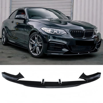MMO For 14-21 BMW 2 Series F22 F23 M Sport One Piece Front Bumper Lip Performance Style Splitters